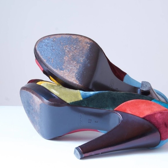 Colorful Peep-Toe Heels - Picture 4 of 4